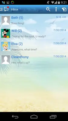 Handcent SMS Skin(Summertime) android App screenshot 6